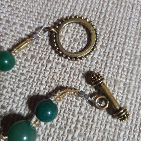 Unidentified Beautiful Glass ,Emerald and acrylic beaded Necklace - Picture 5 of 5